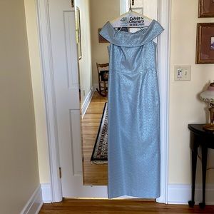 Long off shoulder gown